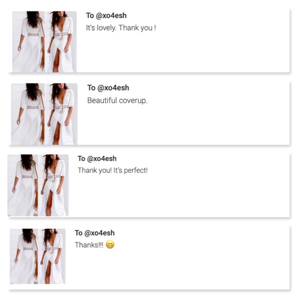 White Crochet Waist Beach Cover Up Tunic/Robe - Picture 10 of 16